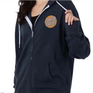 🛹Santa Cruz Skateboards Unisez  Blue Zip-Up Hoodie!💙